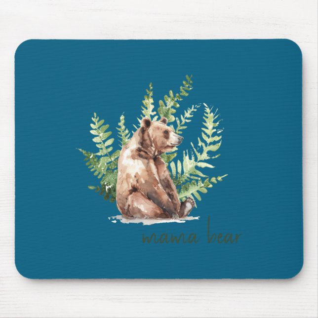 Woodland Mama Bear Baby Shower _1  Mouse Mat (Front)