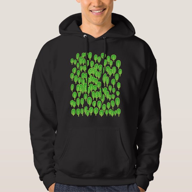 Woodland Map - Shades of Green Hoodie (Front)