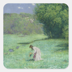 Woodland Meadow, 1876 Square Sticker