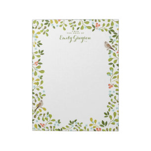 Woodland Meadow Personalised Social Stationery Notepad
