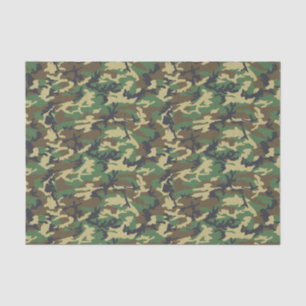 Woodland Militairy Camo Print Tissue Paper