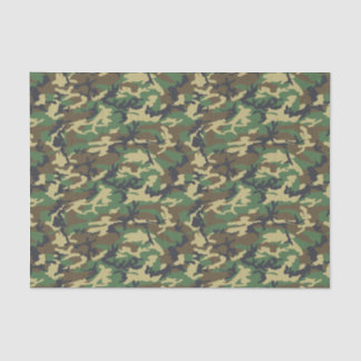 Woodland Militairy Camo Print Tissue Paper