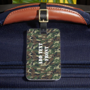 Woodland Military Camouflage Luggage Tag