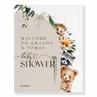 Woodland Modern Greenery Neutral Baby Shower