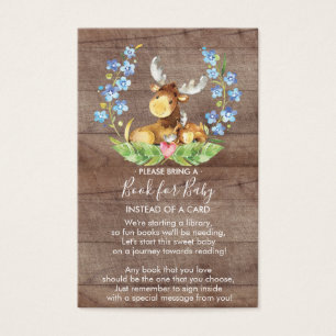 Woodland Moose Book for Baby Card