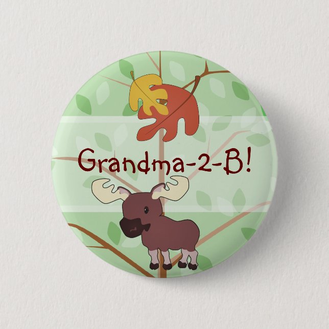 Woodland Moose Button (Front)