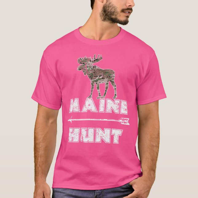 Woodland Moose Shirt Maine Nature Hiking Hunting G (Front)