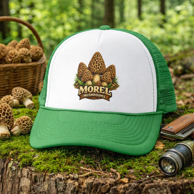 Woodland Morel Mushrooms Trucker Hat (Creator Uploaded)