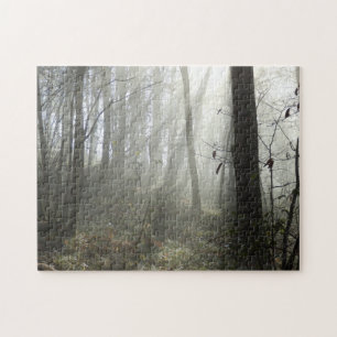 Woodland Morning Mist Photo Puzzle with Gift Box