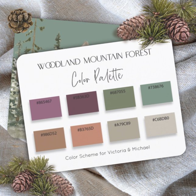 Woodland Mountain Forest Colour Palette Card (Creator Uploaded)