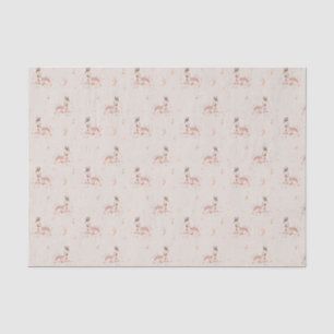 Woodland Mummy and Baby Deer Pattern Baby Shower Tissue Paper