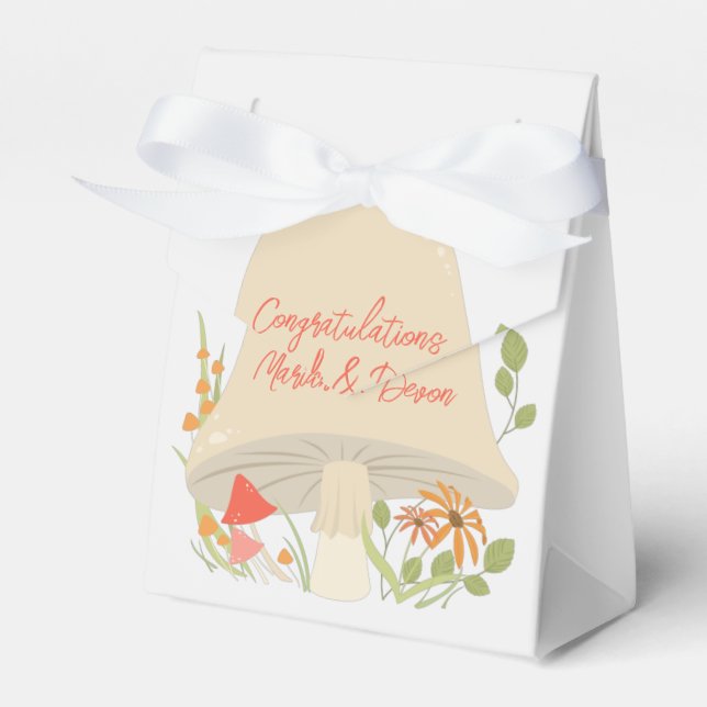 Woodland Mushroom Baby Shower Favour Box (Front Side)
