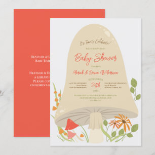 Woodland Mushroom Baby Shower Invitations