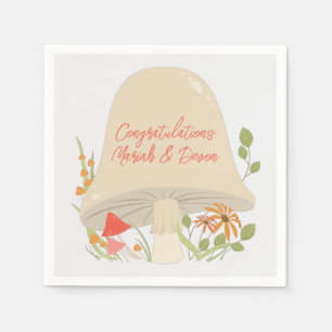 Woodland Mushroom Baby Shower Napkin