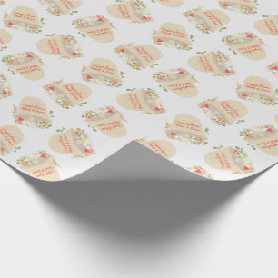 Woodland Mushroom Baby Shower Wrapping Paper