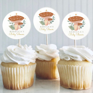 Woodland mushroom Birthday Favour  Classic Round Sticker