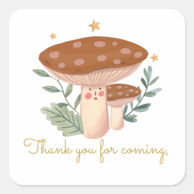 Woodland mushroom Birthday  Gift Tags (Front)