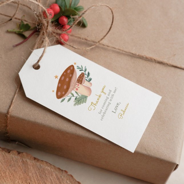 Woodland Mushroom Birthday Gift Tags (Creator Uploaded)