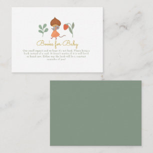 Woodland mushroom Books for Baby Enclosure Card