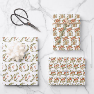 Woodland Mushroom Personalised Wrapping Paper Sheet