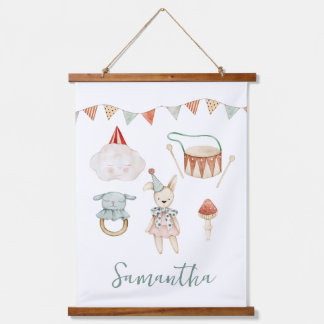 Woodland Mushroom Toys Custom Kid Room  Hanging Tapestry