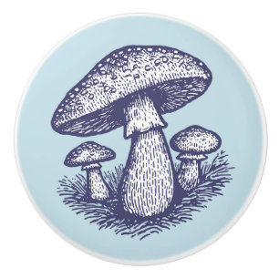 Woodland Mushroom Trio Ceramic Knob
