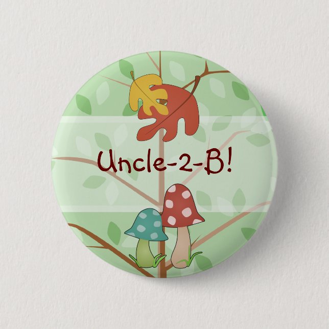 Woodland Mushrooms Button (Front)