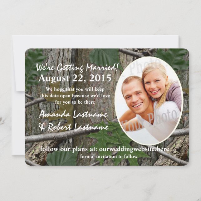 Woodland Nature Calendar Photo Save the Date (Front)