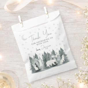 Woodland neural baby shower thank you favour bags