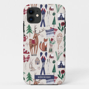 Woodland nordic apres-ski Christmas all-over print iPhone 11 Case