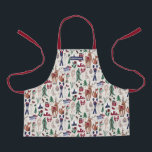 Woodland nordic Christmas all-over print  Apron<br><div class="desc">Woodland nordic Christmas all-over print animals,  chalet apres ski illustration. Original artwork by Caroline Bonne Müller</div>