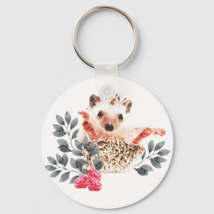 Woodland Nursery - Hedgehogs and wild berries Key Ring