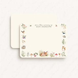 Woodland Nursery Stationery Note Card