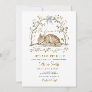 Woodland Oh Deer Baby Shower Invitation