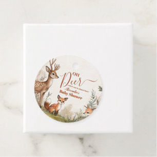 Woodland Oh Deer Theme Baby Shower Favour Tags
