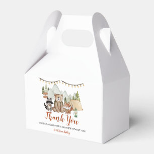 Woodland One Happy Camper First Birthday Favour Box