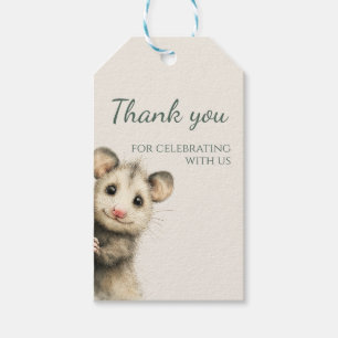 Woodland Opossum Thank You Gift Tags