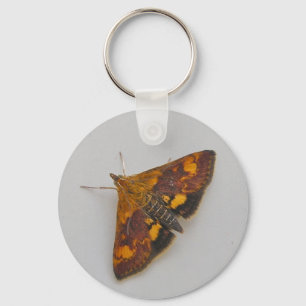 Woodland Orange Moth Keychain