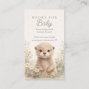 Woodland Otter Baby Shower Books for Baby Insert