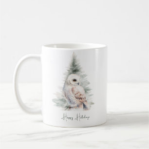 Woodland Owl Holiday Coffee Mug