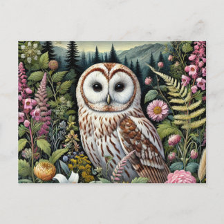 Woodland Owl Postcard | Majestic Forest Owl Art