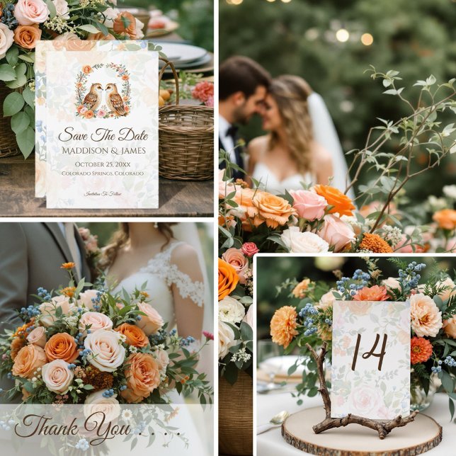 Woodland Owl Wedding Thank You Card (Creator Uploaded)