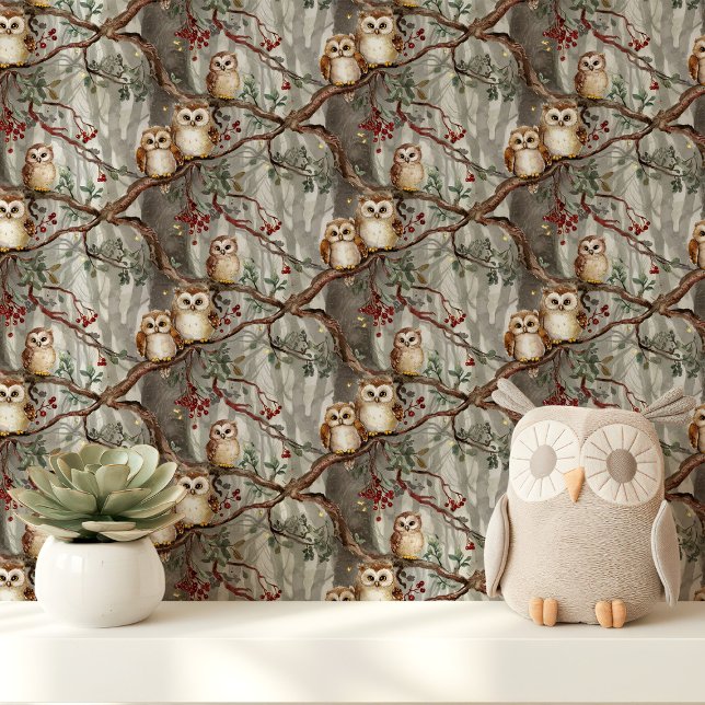 Woodland Owls and Branches Wallpaper (Creator Uploaded)