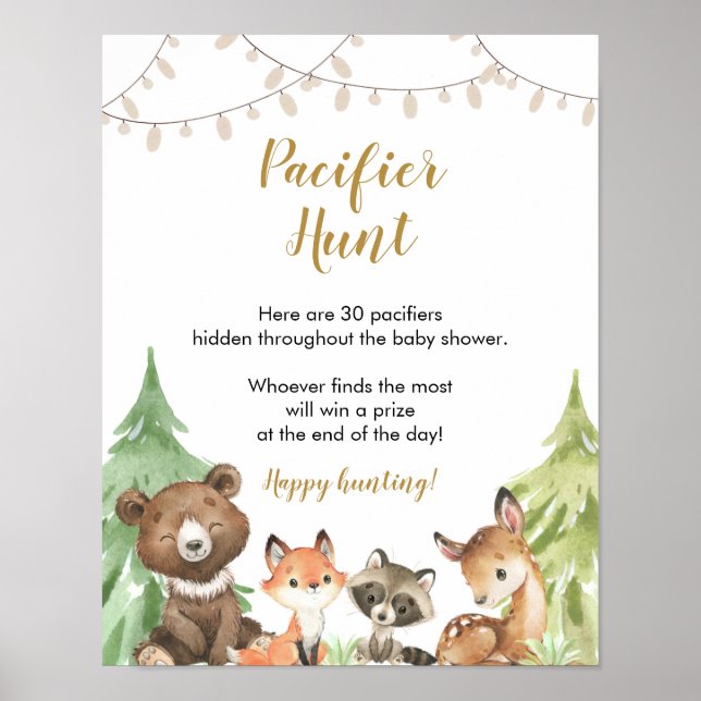 Woodland Pacifier Hunt Poster (Front)
