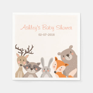 Woodland Paper Napkin Animals Forest Bear Fox