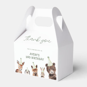 Woodland Party Animals Birthday Favour Box