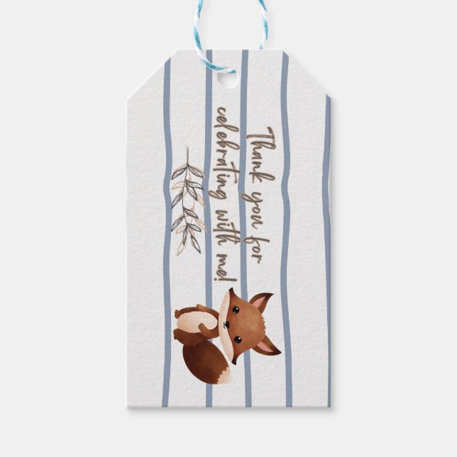 Woodland Party Favour Tag (Front)