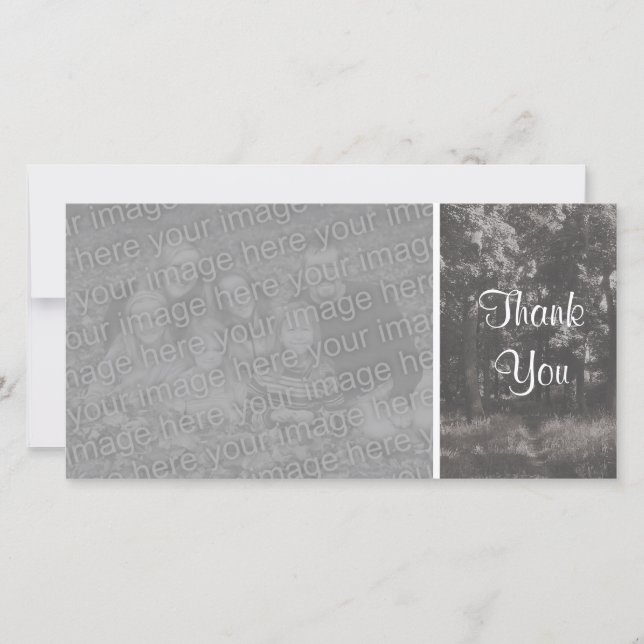 Woodland Path - Thank You - Grey Card (Front)