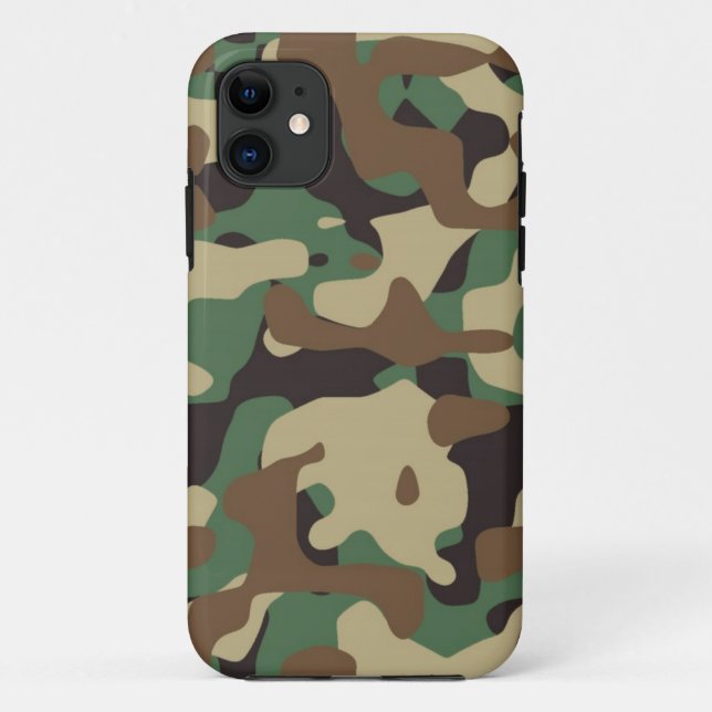 Woodland Pattern Camo iPhone 5/5S Cover (Back)
