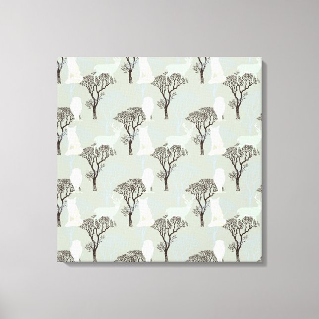 Woodland Pattern Canvas Print (Front)